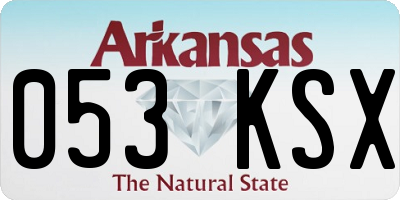 AR license plate 053KSX