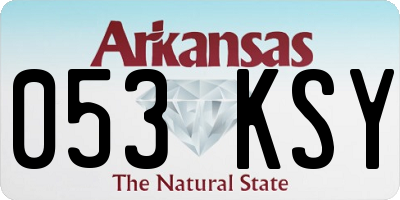 AR license plate 053KSY