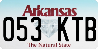AR license plate 053KTB