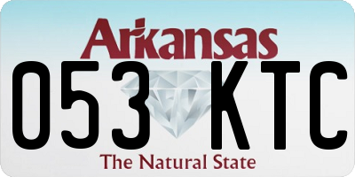 AR license plate 053KTC