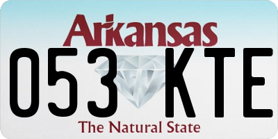 AR license plate 053KTE
