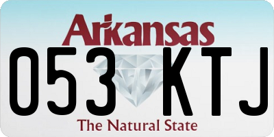 AR license plate 053KTJ