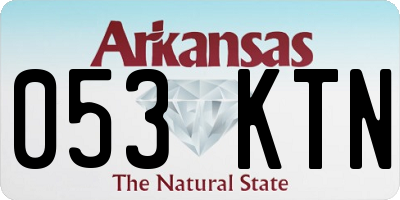 AR license plate 053KTN