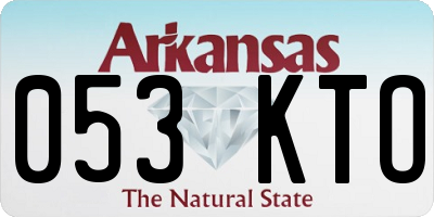 AR license plate 053KTO