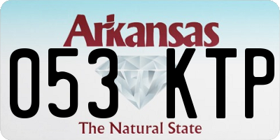 AR license plate 053KTP