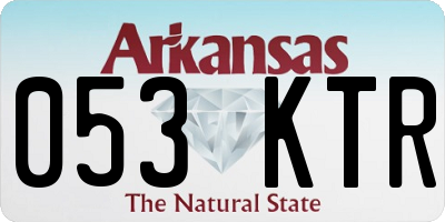 AR license plate 053KTR