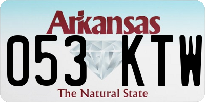 AR license plate 053KTW