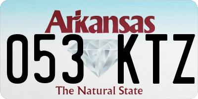 AR license plate 053KTZ