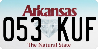 AR license plate 053KUF