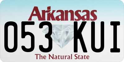 AR license plate 053KUI