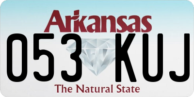 AR license plate 053KUJ