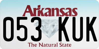 AR license plate 053KUK