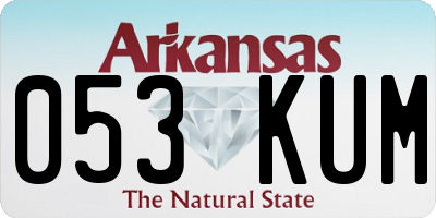 AR license plate 053KUM