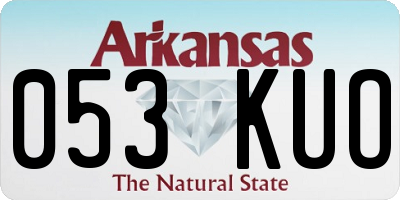 AR license plate 053KUO