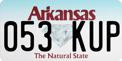 AR license plate 053KUP