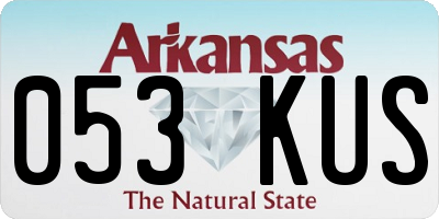 AR license plate 053KUS