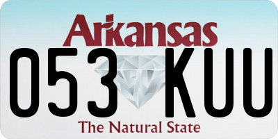 AR license plate 053KUU