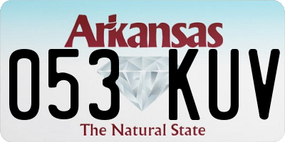 AR license plate 053KUV