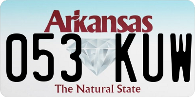 AR license plate 053KUW