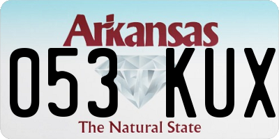 AR license plate 053KUX