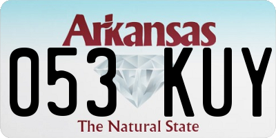 AR license plate 053KUY