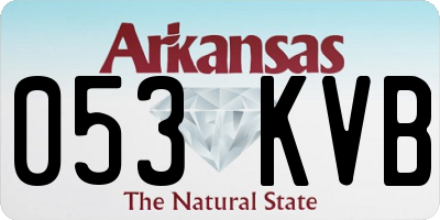 AR license plate 053KVB