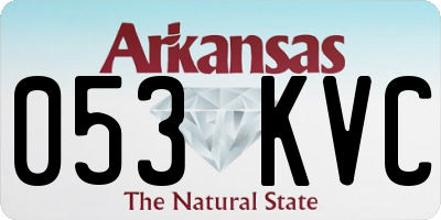 AR license plate 053KVC