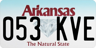 AR license plate 053KVE