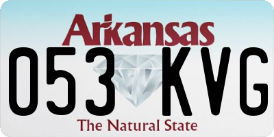 AR license plate 053KVG