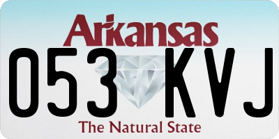 AR license plate 053KVJ