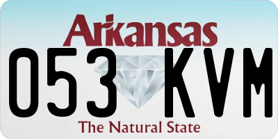 AR license plate 053KVM