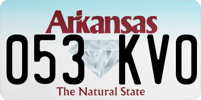 AR license plate 053KVO