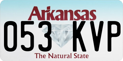 AR license plate 053KVP