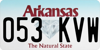 AR license plate 053KVW