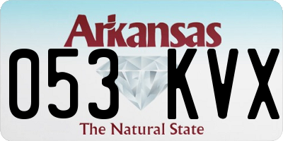 AR license plate 053KVX