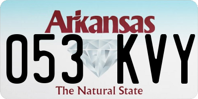 AR license plate 053KVY
