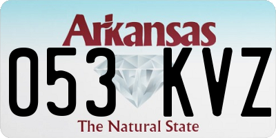 AR license plate 053KVZ
