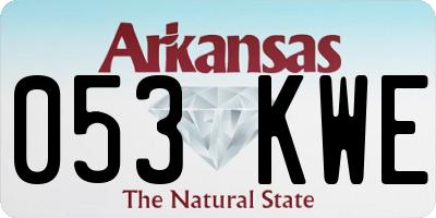 AR license plate 053KWE