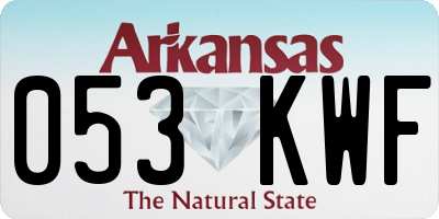 AR license plate 053KWF