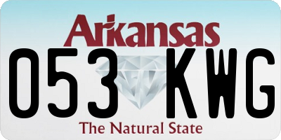 AR license plate 053KWG