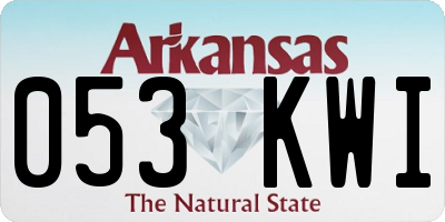 AR license plate 053KWI