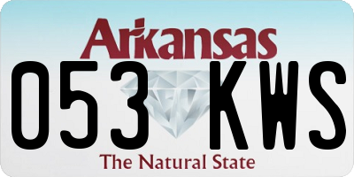 AR license plate 053KWS