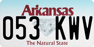 AR license plate 053KWV