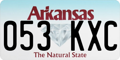 AR license plate 053KXC
