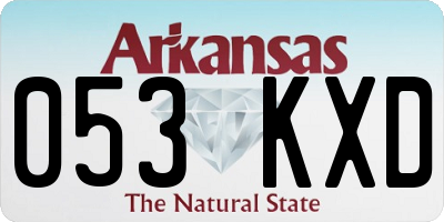 AR license plate 053KXD
