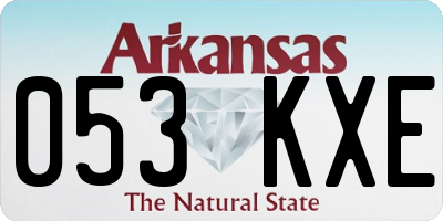 AR license plate 053KXE