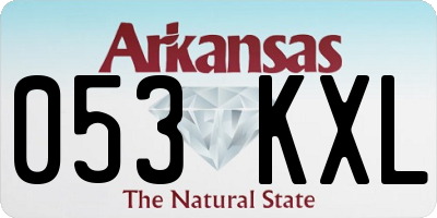 AR license plate 053KXL