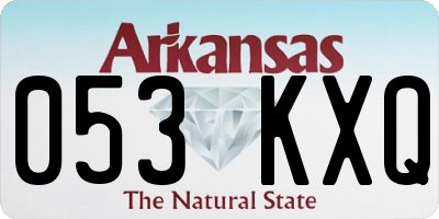 AR license plate 053KXQ