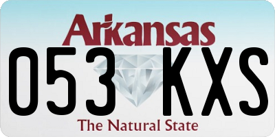 AR license plate 053KXS