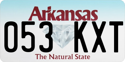 AR license plate 053KXT